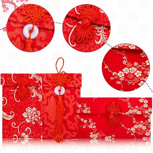 vgoodall 36pcs المظاريف الحمراء الصينية، السنة الصينية الجديدة هونغ باو حزمة الذهب الأحمر جيوب المال محظوظ 6.6x3.5 بوصة للعام الجديد الربيع مهرجان الزفاف عيد ميلاد لوازم in Kuwait