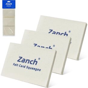 Zanch Wool Felt Squeegee Window Tint Tools Wool Soft Card Squeege for Vinyl, Flexible Shrink Squeegee Automotive Window Tint Squeegee Wrap Squeegee Tool for Car Wrapping Window Tint Film Tool 2PCS