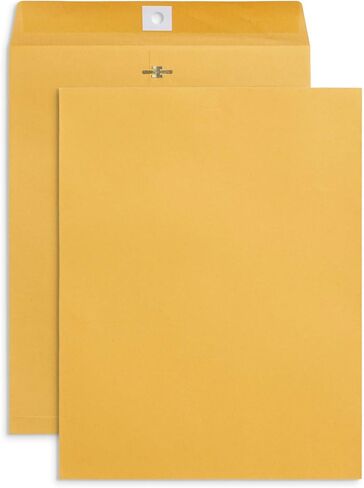 Blue Summit Supplies 100 9" x 12" Clasp Envelopes with Gummed Seal, Letter Size Clasp Mailing Envelopes Made From 28lb Kraft Paper, For Mailing Larger Papers or Magazine, Bulk 100 Pack in Saudi Arabia