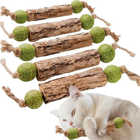 Silvervine Sticks Catnip Toys for Cats, 3 Pack, Interactive Indoor Cat Toy for Teeth Cleaning, Natural Matatabi Chew Treat for Aggressive Chewers in Saudi Arabia