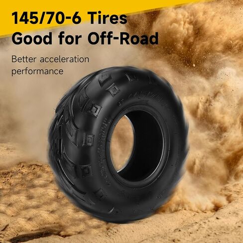 إطار HIAORS 145/70-6 145x70x6 بدون أنبوب لكولمان CC100X CT100u Baja Dirt Bug Doodle Bug DB30 Monster Moto MMB80 MMB105 Motovox MBX10 MBX11 MBX12 RT100 دراجة صغيرة Kazuma Roketa 110cc ATV Quad Go Kart in Kuwait