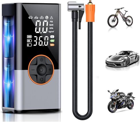 Tire Inflator Portable Air Compressor, 2X Faster Portable Air Pump with 25000mAh Battery, 150PSI Cordless Air Pump for Cars, Bike & Motorcycle Tires, Ball in Saudi Arabia