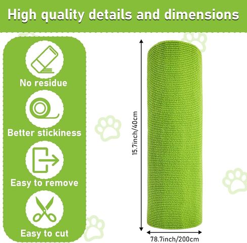 Trimmable Cat Scratching Post Carpet Covered 78.7"x15.8" Self-Adhesive Cat Tree Shelves Replacement Parts Mat Cat Scratcher for Cat Tree Shelves Steps Couch Furniture DIY Protector(Dark Gary) in Saudi Arabia