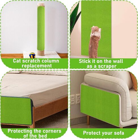 Trimmable Cat Scratching Post Carpet Covered 78.7"x15.8" Self-Adhesive Cat Tree Shelves Replacement Parts Mat Cat Scratcher for Cat Tree Shelves Steps Couch Furniture DIY Protector(Dark Gary) in Saudi Arabia