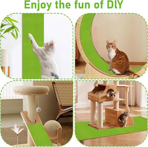 Trimmable Cat Scratching Post Carpet Covered 78.7"x15.8" Self-Adhesive Cat Tree Shelves Replacement Parts Mat Cat Scratcher for Cat Tree Shelves Steps Couch Furniture DIY Protector(Dark Gary) in Saudi Arabia