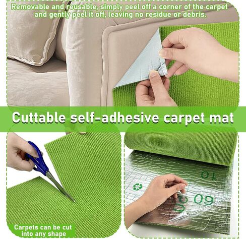Trimmable Cat Scratching Post Carpet Covered 78.7"x15.8" Self-Adhesive Cat Tree Shelves Replacement Parts Mat Cat Scratcher for Cat Tree Shelves Steps Couch Furniture DIY Protector(Dark Gary) in Saudi Arabia