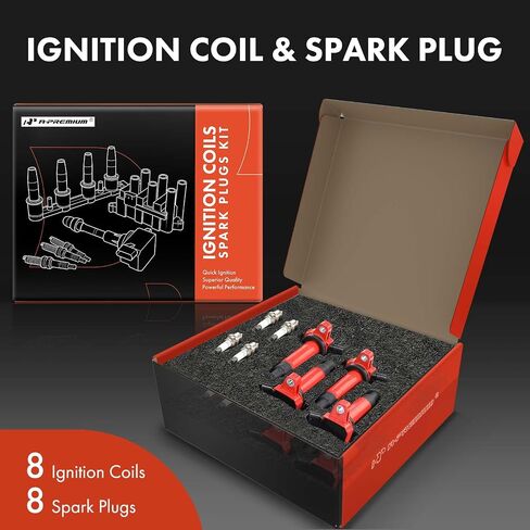A-Premium Set of 8 Ignition Coil Pack and Iridium Spark Plugs Compatible with Toyota Tundra 2000-2009, 4Runner 2003-2009 & Lexus GS430 2001-2007, V8 4.3L 4.7L in Saudi Arabia