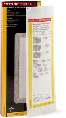 Medline MSC3066Z Stratasorb Composite Dressing, Pack of 10 in Saudi Arabia