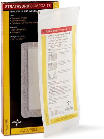 Medline MSC3066Z Stratasorb Composite Dressing, Pack of 10 in Saudi Arabia