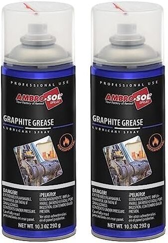 Ambro-Sol - G019 Graphite Grease Spray, Lubricant Ideal for Land Machinery, Agriculture, Construction, 100% Infinite Recyclable Tinplate Spray Canister, NET WT. 10.3 Oz. 400ml. in Saudi Arabia