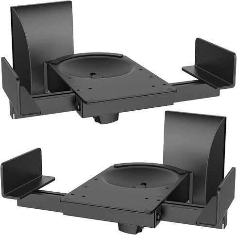 WALI Speaker Wall Mounts, Dual Side Clamping Bookshelf Mounting Bracket for Large Surrounding Sound Speakers, Hold up to 55 lbs. (SWM201-W), White in Saudi Arabia