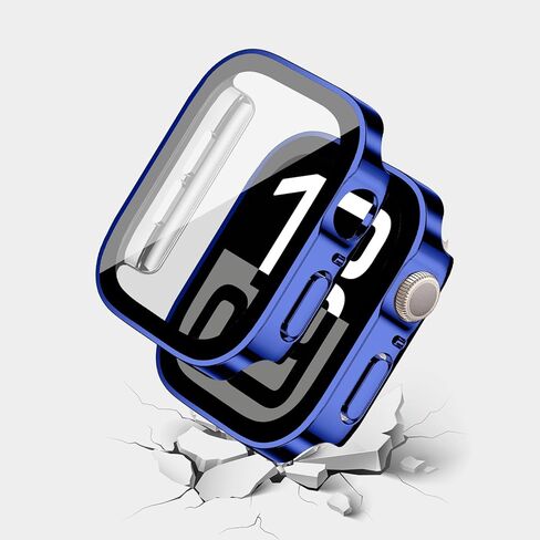 for Apple Watch Case 44mm,Hard Case with Tempered Glass Screen Protector,Watch Cover for Apple Watch SE 6 5 4 Screen Protector,Ultra-Thin Durable Waterproof Case,Gold in Kuwait