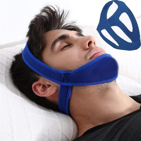 حزام الذقن المضاد للشخير لمستخدمي CPAP، حل إيقاف الشخير قابل للتعديل وجيد التهوية، يساعد على النوم، سدادة شخير مريحة مناسبة للرجال والنساء in Saudi Arabia