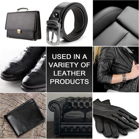 SEISSO Black Leather Recoloring Balm, Leather Color Restorer with Mink Oil Conditioner for Vinyl Furniture, Scratch Remover Leather Polish for Couch, Sofa, Leather Upholstery, Car Seats, Boots, Purse in Saudi Arabia