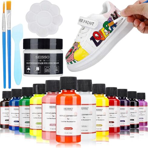 SEISSO Black Leather Recoloring Balm, Leather Color Restorer with Mink Oil Conditioner for Vinyl Furniture, Scratch Remover Leather Polish for Couch, Sofa, Leather Upholstery, Car Seats, Boots, Purse in Kuwait