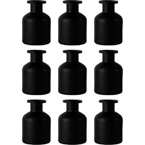Mo0yuu'life LeDeGine Fragrance Frosted Glass Diffuser Bottles -Set of 9 pcs 150ML (5.07OZ) Bottles & Reed Sticks- Use for DIY - Empty Diffuser Bottles for Home Office Bathroom Decoration Vase