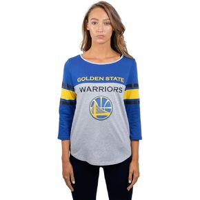 Ultra Game NBA Women's T Raglan Baseball 3/4 Long Sleeve Tee Shirt