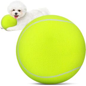 QDAN Giant Large Tennis Ball for Dogs: 9.5" Big Ball for Dogs for Outdoor Play, Big Tennis Ball Dog Toy, Dog Tennis Ball for Small Medium Large Dog, Yellow