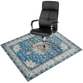 Anidaroel Chair Mat for Hardwood Floor, 48"x60" Desk Chair Mat for Hard Floors, Anti-Slip Office Rugs for Rolling Chairs, Computer Chair Mat Low Pile Carpet Protector Mat for Office Chair