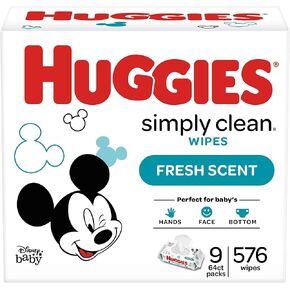 Huggies Simply Clean, Fragrance-free Baby Wipes, 24 Sheets