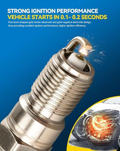 PHILTOP Spark Plugs DCPR8E, Fit for M3, Z4, Z3, Diablo, 4339 Spark Plug 4 Pack, Sparkplug in Kuwait