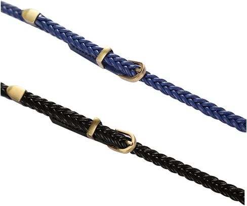 uxcell Women Skinny Braided Belt Woven - Pin Buckle Casual Waist Belt for Dresses in Kuwait