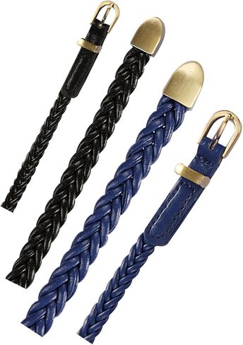 uxcell Women Skinny Braided Belt Woven - Pin Buckle Casual Waist Belt for Dresses in Kuwait