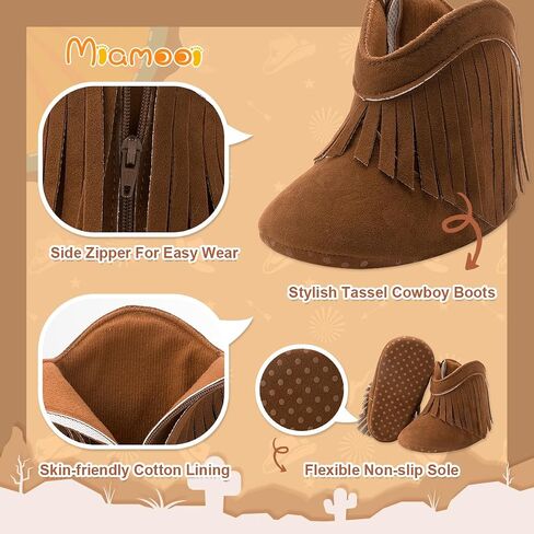 Miamooi Infant Baby Boys Girls Booties Newborn Cozy Fleece Warm Winter Boots Toddler Non-Slip Lace Up First Walking Shoes in Saudi Arabia