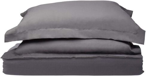 مجموعة HC COLLECTION 1500 خيط غطاء لحاف خفيف الوزن من أغطية السرير مع سحاب إغلاق للألحفة مع 2 غطاء وسادة، مقاس كوين، أبيض in Kuwait