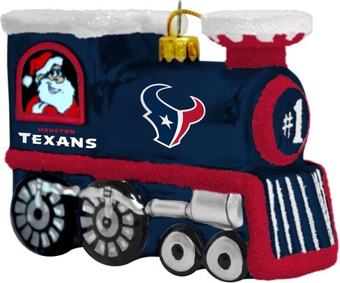 Topperscot NFL Blown Glass Train Ornament in Saudi Arabia