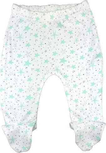 123 Bear 100% Cotton Baby Pants/Leggings with Footies 100% Cotton Unisex Boys Girls in Saudi Arabia