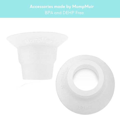 Mompmuri Breast Pump Cushion – S | Breast Pump Accessory, Sizing Insert for Flange Shields | Elastic Nipple Flange Inserts | Silicone Lacteck Flange | Compatible with Flange Sizes 21-23mm (2 pc) in Saudi Arabia