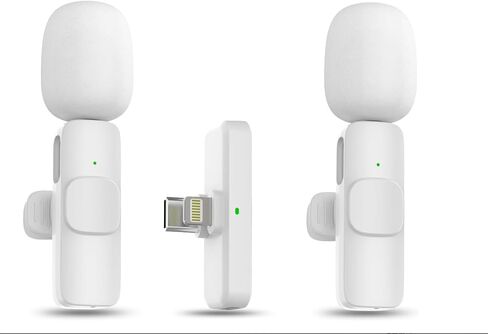ميكروفون لاسلكي 3 في 1 لهواتف iPhone، والكاميرا، وAndroid، وiPad، وميكروفون صغير، وميكروفون USB C، وميكروفون iPhone، وتأخير منخفض جدًا 2.4G، وميكروفون لتسجيل الفيديو/Vlog/TikTok/YouTube/مقابلة in Saudi Arabia