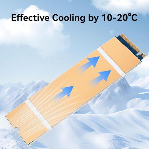 WAVLINK M.2 SSD Heatsink 880X, 2280 NVMe/SATA SSD Heatsink for PC/PS5/mATX/MiniATX, High-Performance SSD Cooler with Dual Thermal Silicone Pads, 3mm Adjustable Height, Aluminum Alloy, Mech-Inspired in Kuwait