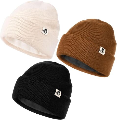 FURTALK Baby Beanie Fleece Lined Toddler Winter Hat Boys Girls Knit Warm Beanies Kids Ski Hats for 0-8 Years in Kuwait