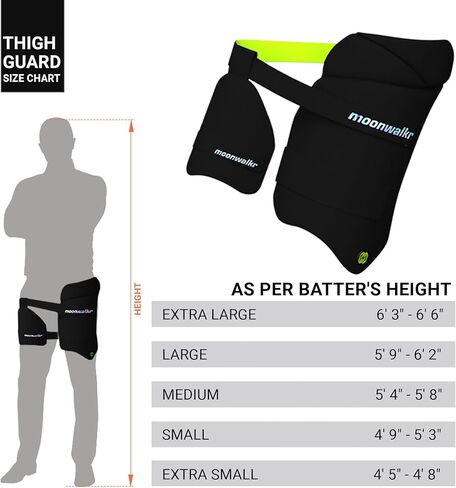 2.0 Cricket Batting Combo Thigh Guard Black in Kuwait