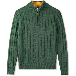 Kid Nation Boys Sweater 100% Cotton 1/4 Zip Sweater Turtleneck Pullover for Boy 3-14 Years