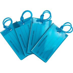 7 Pack TravelMore Luggage Tags for Suitcases, Flexible Silicone Travel ID Identification Labels Set for Bags & Baggage - Multi Color Pack
