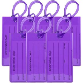 7 Pack TravelMore Luggage Tags for Suitcases, Flexible Silicone Travel ID Identification Labels Set for Bags & Baggage - Multi Color Pack in Kuwait