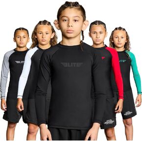 Elite Sports Rash Guards for Boys and Girls, Full Sleeve Compression BJJ Kids and Youth Rash Guard in Saudi Arabia