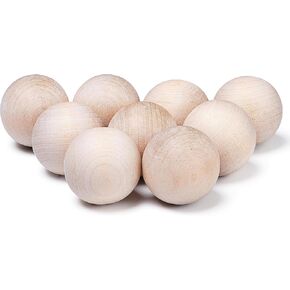 ACE HOCKEY Swedish Stickhandling Balls - Unfinished Hardwood No-Bounce Floorball Training Equipment - for Floor Dribbling Skills, Dekes, Fakes & Ball Handling Drills - 2-Inch Diameter