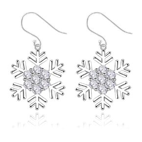 Sterling silver christmas earrings for women dangling,christmas tree earrings xmas earrings for women crystal earrings for women christmas dangle earrings for wife friends
