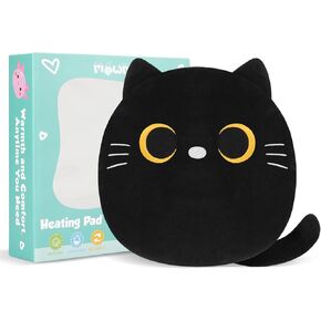 Heating Pad for Period Menstrual Cramps & Back, Neck, Shoulder Pain Relief - Portable Cute Cat Plush Heat Pad Stuffed Animal USB Powered - Funny Women Teen Girls Kids Cat Lovers Mothers Birthday Gifts