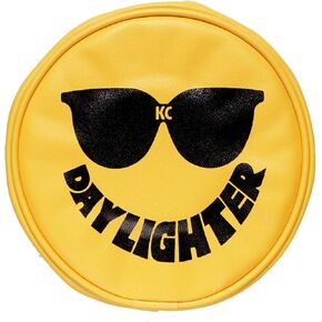 KC HiLiTES 5100 6" Round Black Vinyl Light Cover w/ White KC Logo - Set of 2