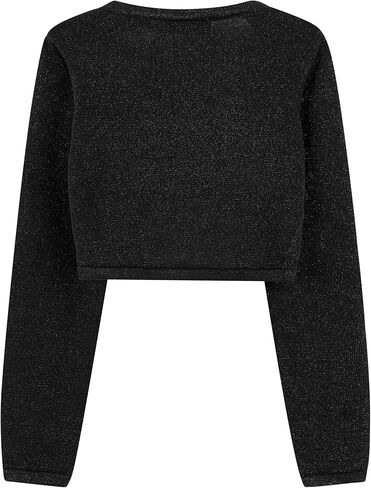 BOLEROSE Girls Long Sleeve Sparkle Cardigan Childrens Kids Bolero Shrug in Kuwait