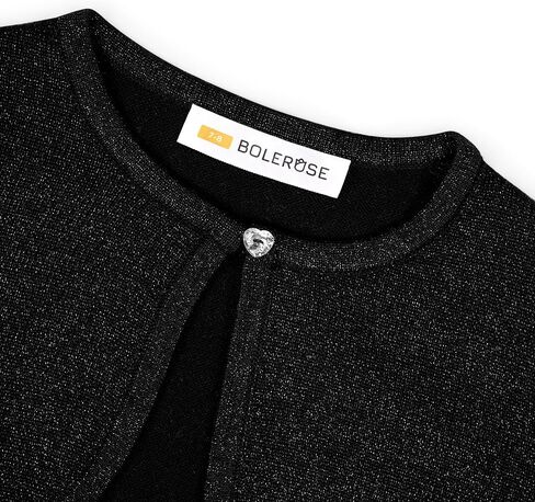 BOLEROSE Girls Long Sleeve Sparkle Cardigan Childrens Kids Bolero Shrug in Kuwait