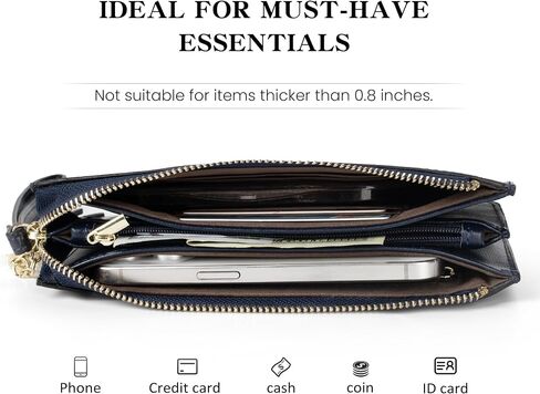 befen Genuine Leather Wristlet Clutch Wallet Purses for Women, Women's Small Multi Pocket Cell Phone Bag with Card Slots in Kuwait