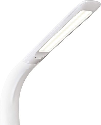 OttLite Thrive LED Sanitizing Desk Lamp with Clock and USB Charging - Eliminates up to 99.9% of Bacteria, Touch Activated, Flexible Neck, Modern Light for Reading, Crafting & Office Desktop in Saudi Arabia