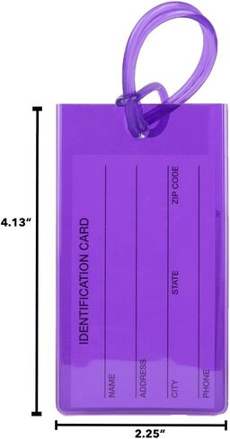 7 Pack TravelMore Luggage Tags for Suitcases, Flexible Silicone Travel ID Identification Labels Set for Bags & Baggage - Multi Color Pack in Kuwait