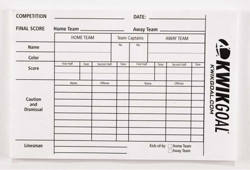Kwik Goal Soccer Score Book in Saudi Arabia